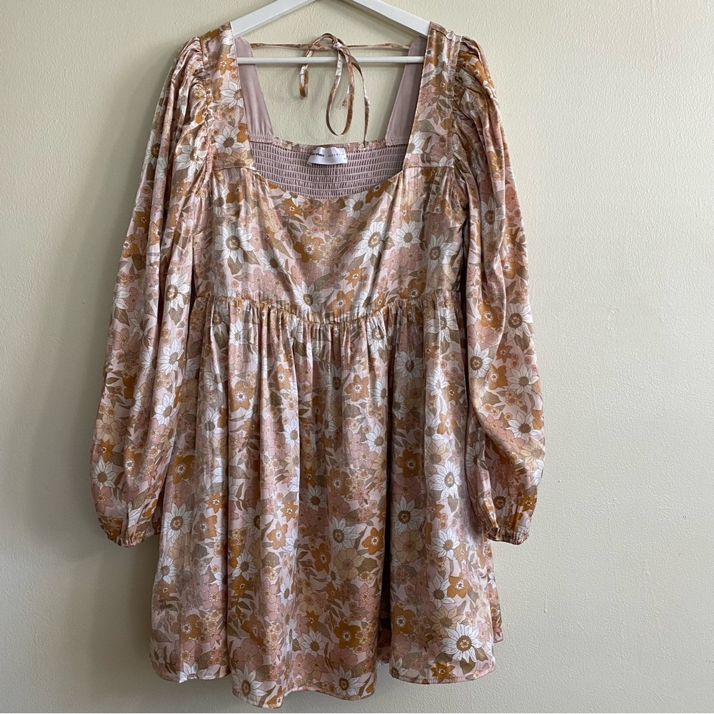 Vada Winter Women’s Blythe Dress Boho Floral Long Sleeve Size XL Fairy - Picture 2 of 16